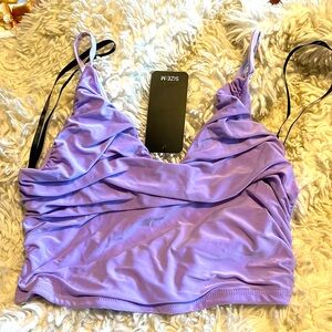 Woman’s crop top by Saints 21 spaghetti strap V shaped light material size M